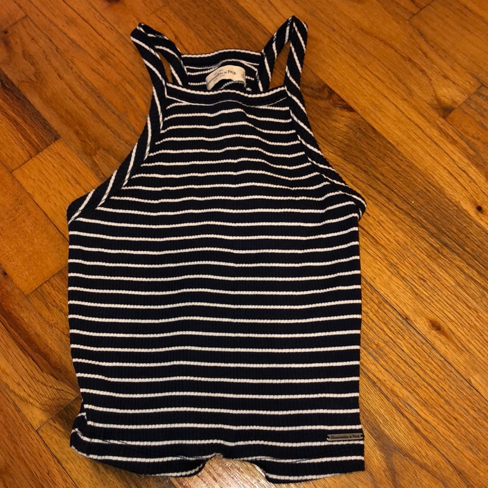 Navy crop top